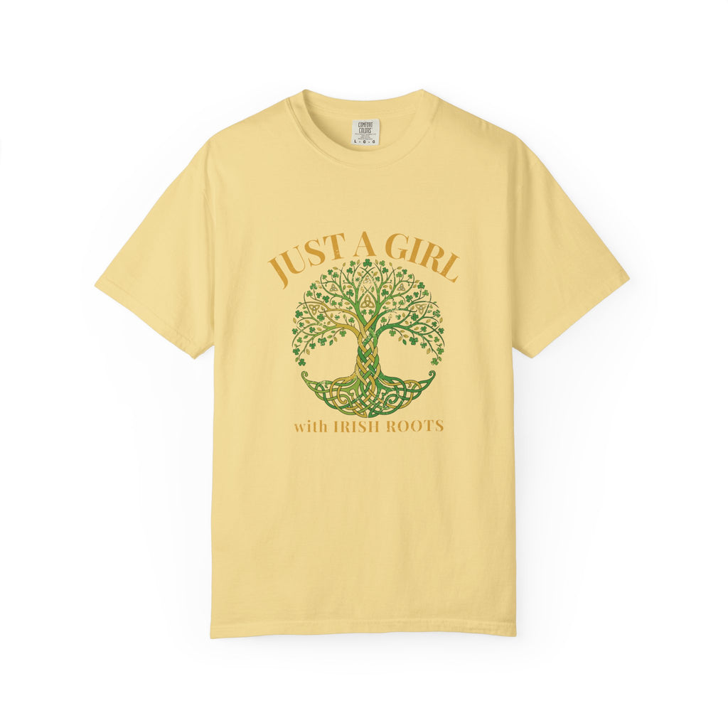 Just a Girl With Irish Roots Tree of Life T-Shirt