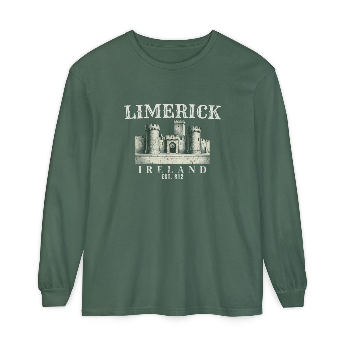 Limerick Ireland Est 812 Vintage Castle Long Sleeve Tee