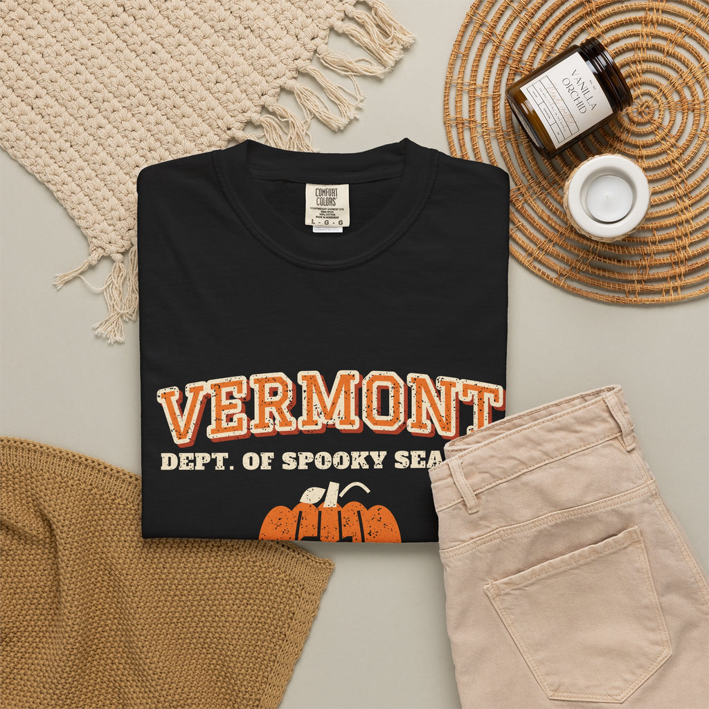 Vermont Dept. of Spooky Season Varsity T-Shirt
