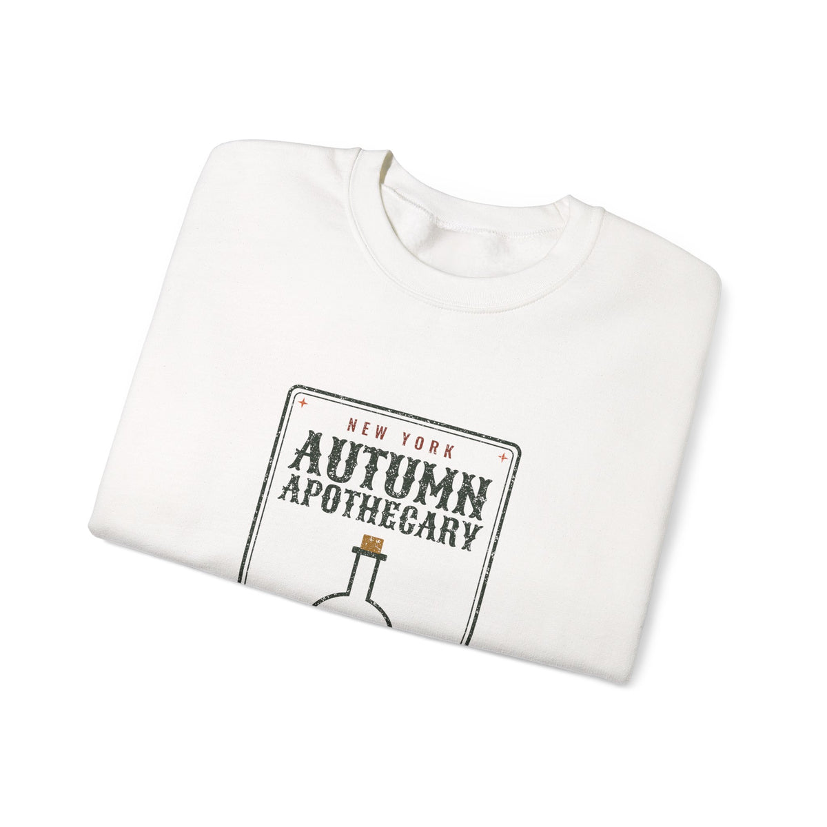 New York Autumn Apothecary Label Crewneck Sweatshirt