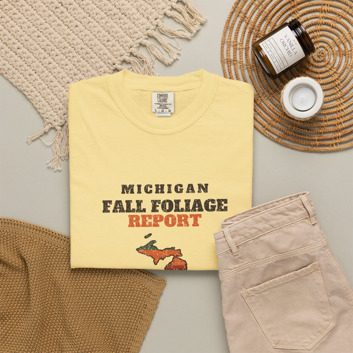 Michigan Fall Foliage Report Map T-Shirt