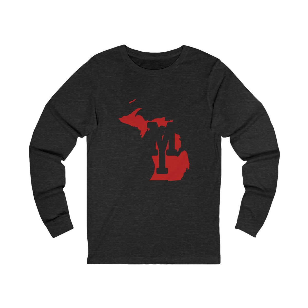 Michigan Varsity Monogram Map Long Sleeve Tee