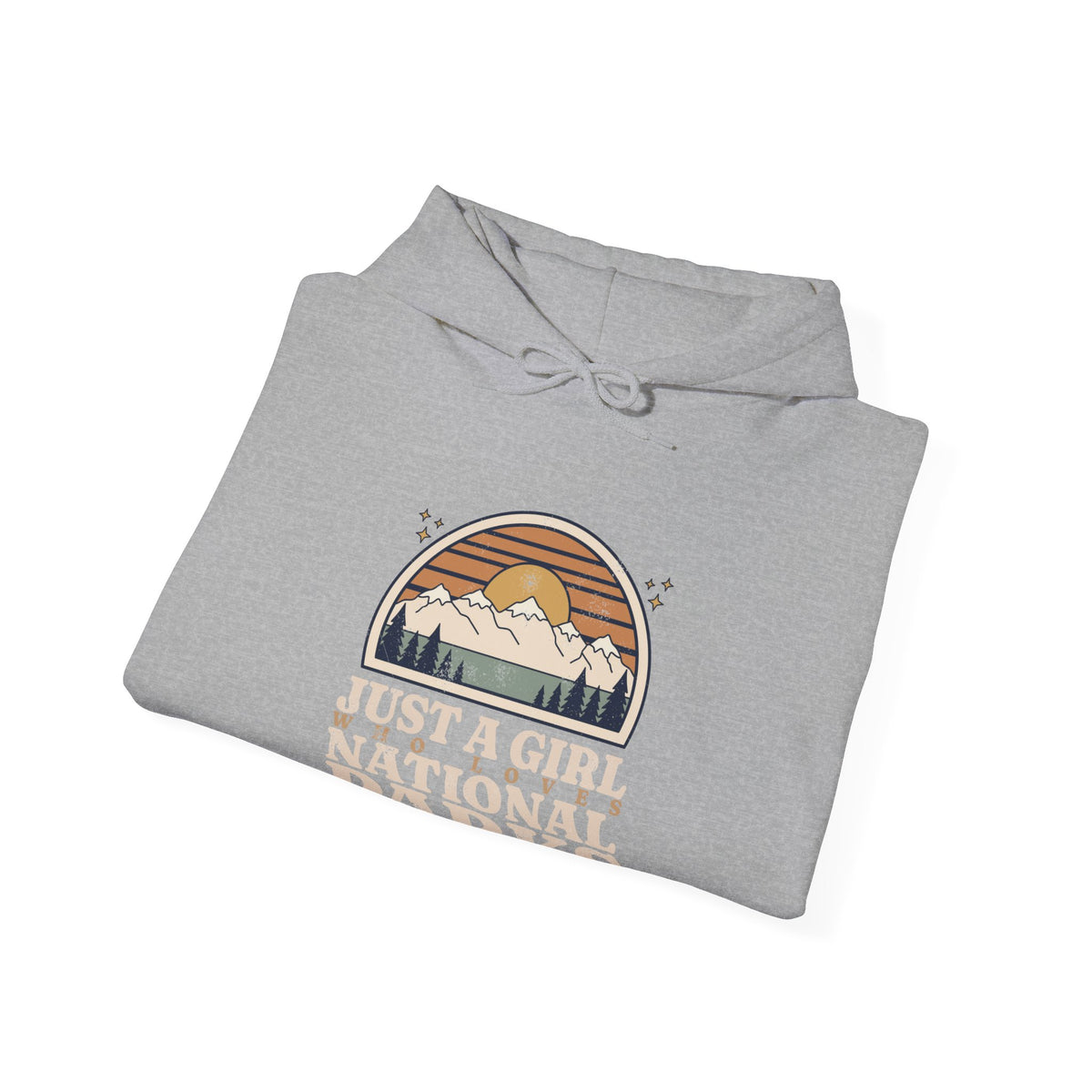 Just a Girl Who Loves National Parks Retro Sunset Hoodie