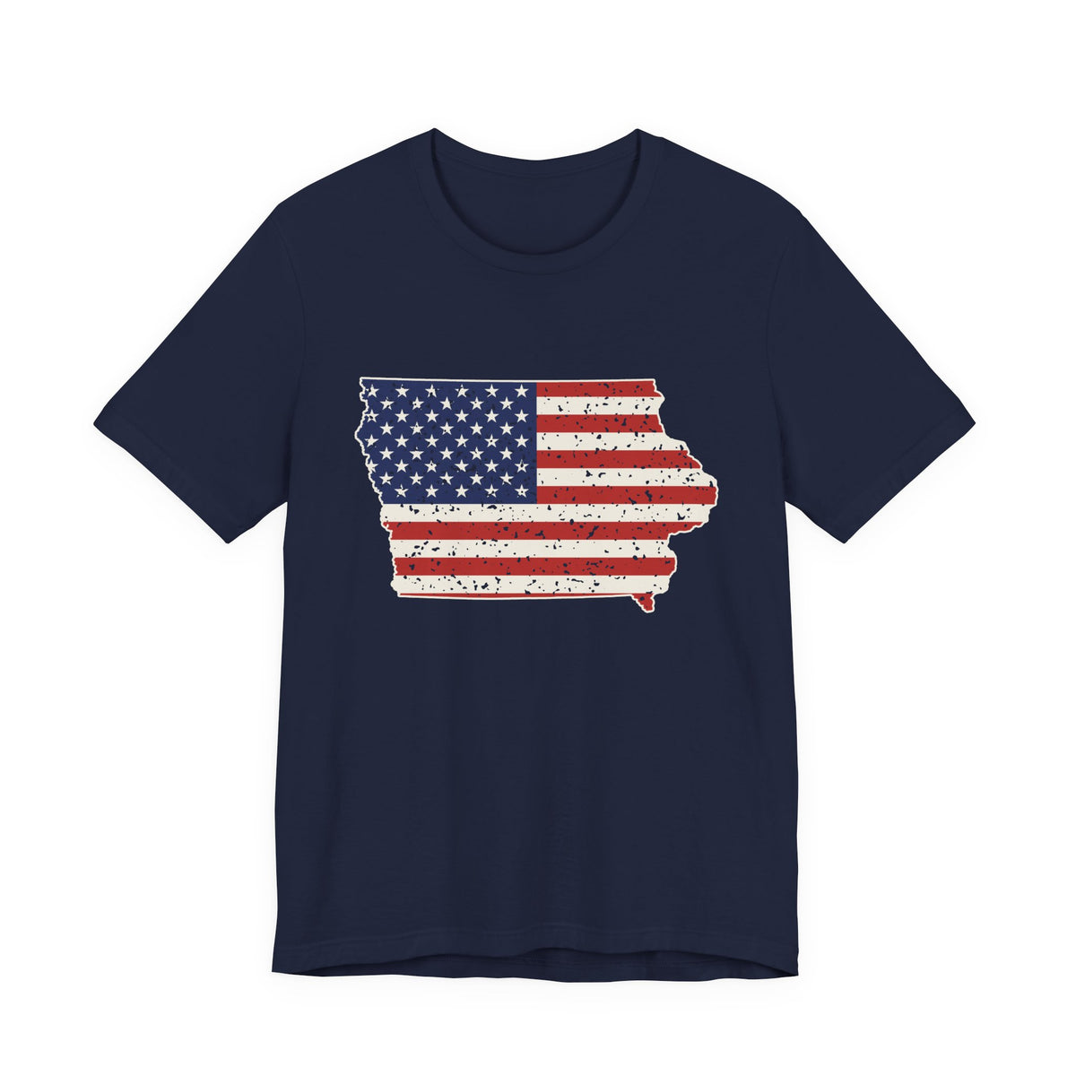 Iowa American Flag Map T-Shirt