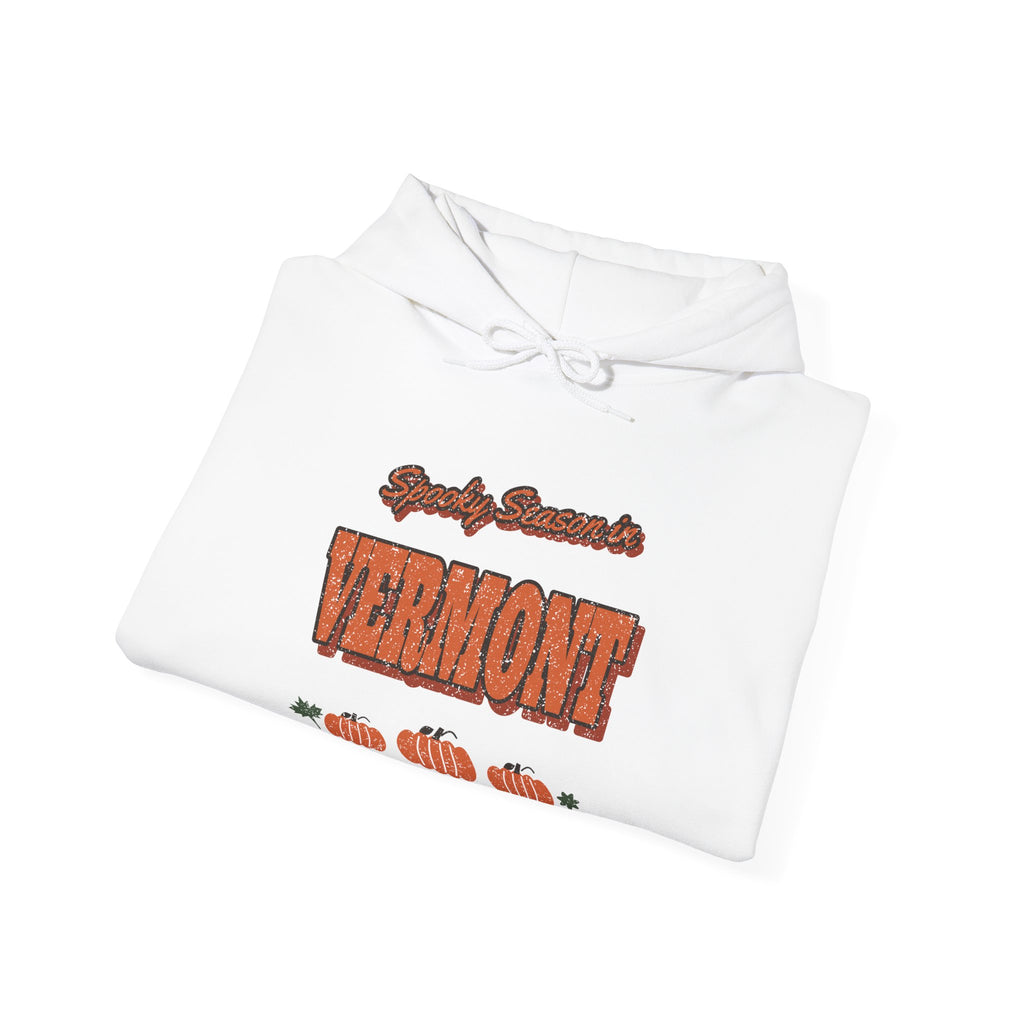 Spooky Season in Vermont Vintage Postcard Hoodie