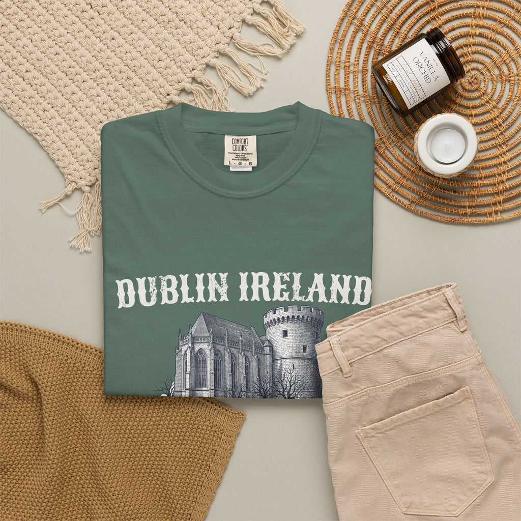 Dublin Ireland Castle Pen and Ink Sketch T-Shirt