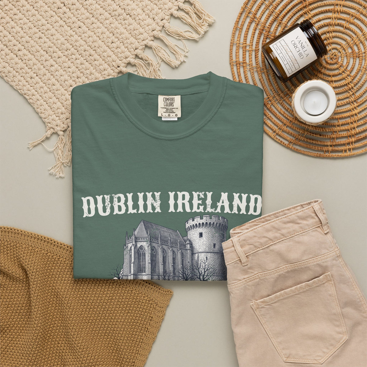Dublin Ireland Castle Pen and Ink Sketch T-Shirt