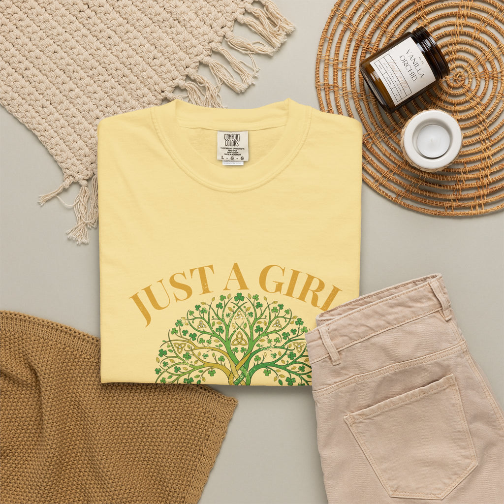 Just a Girl With Irish Roots Tree of Life T-Shirt