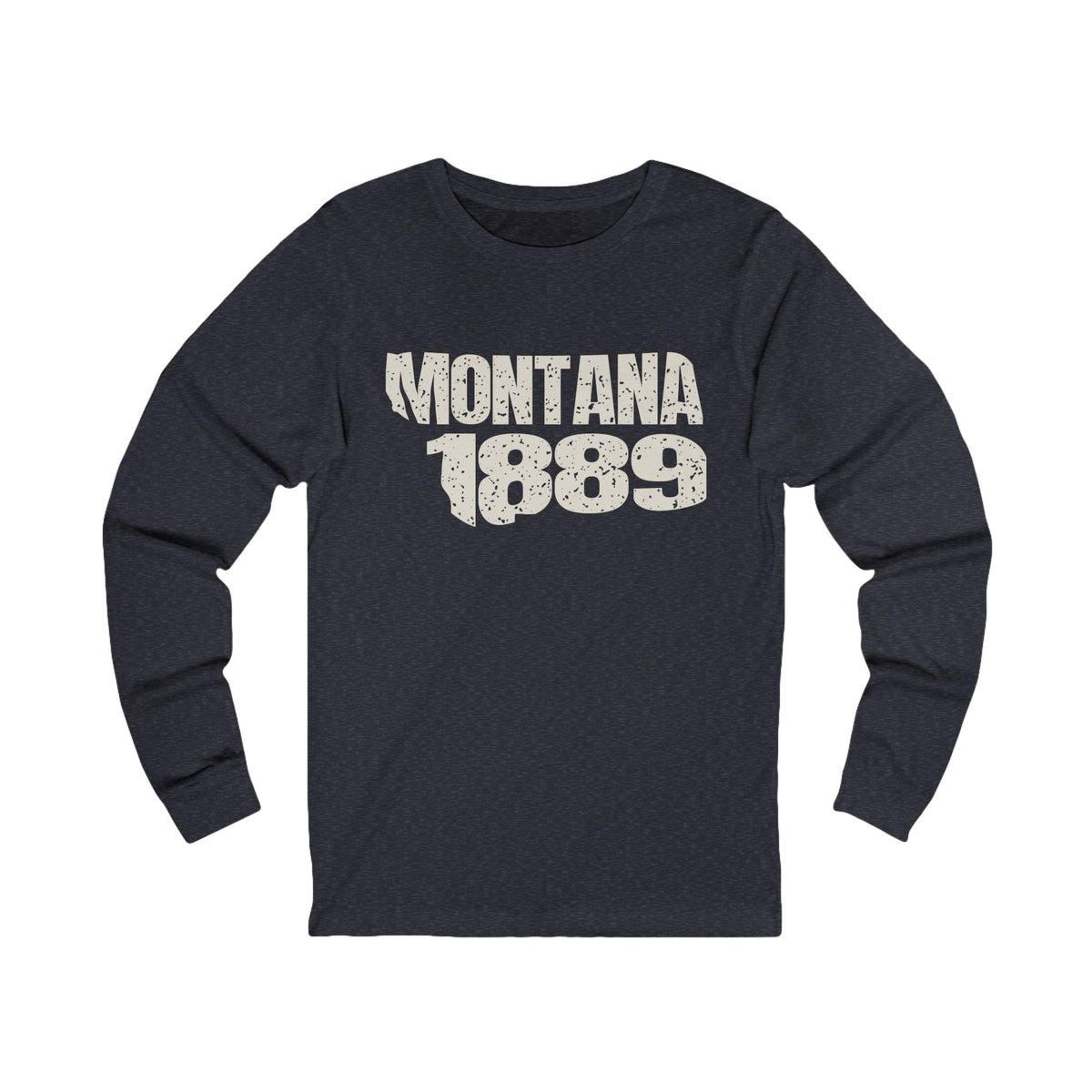 Montana Vintage Letters Map Long Sleeve Tee