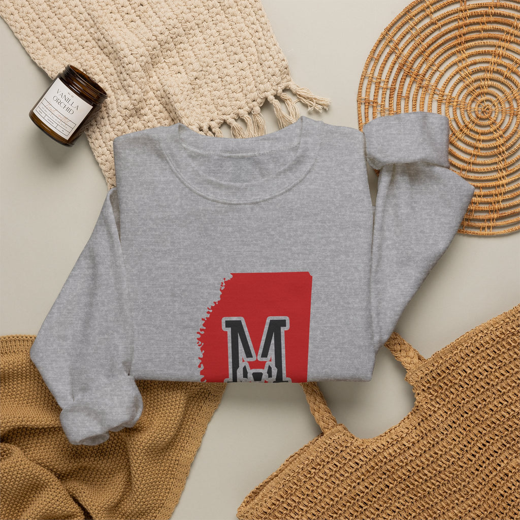 Mississippi Varsity Monogram Map Crewneck Sweatshirt