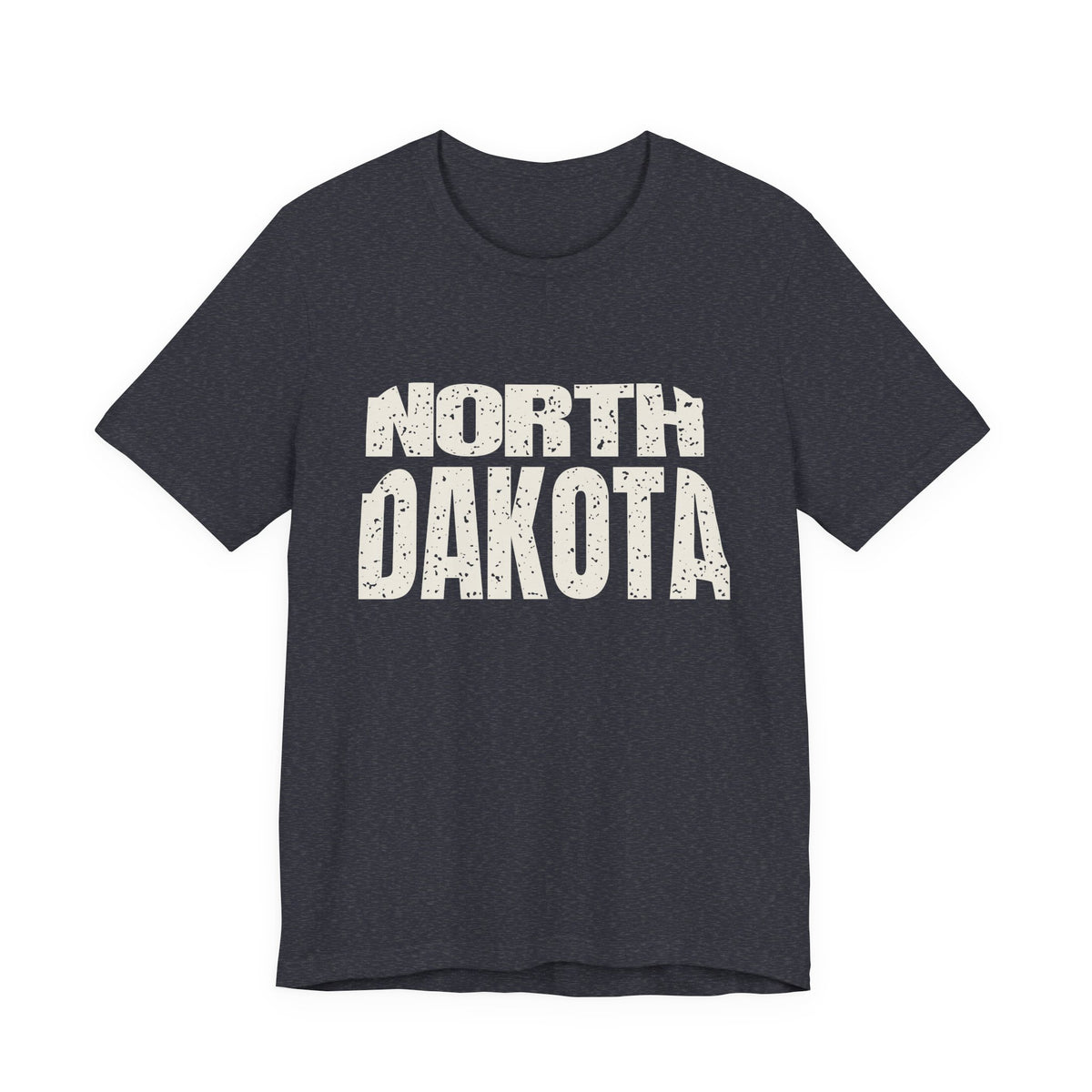 North Dakota Vintage Letters Map T-Shirt