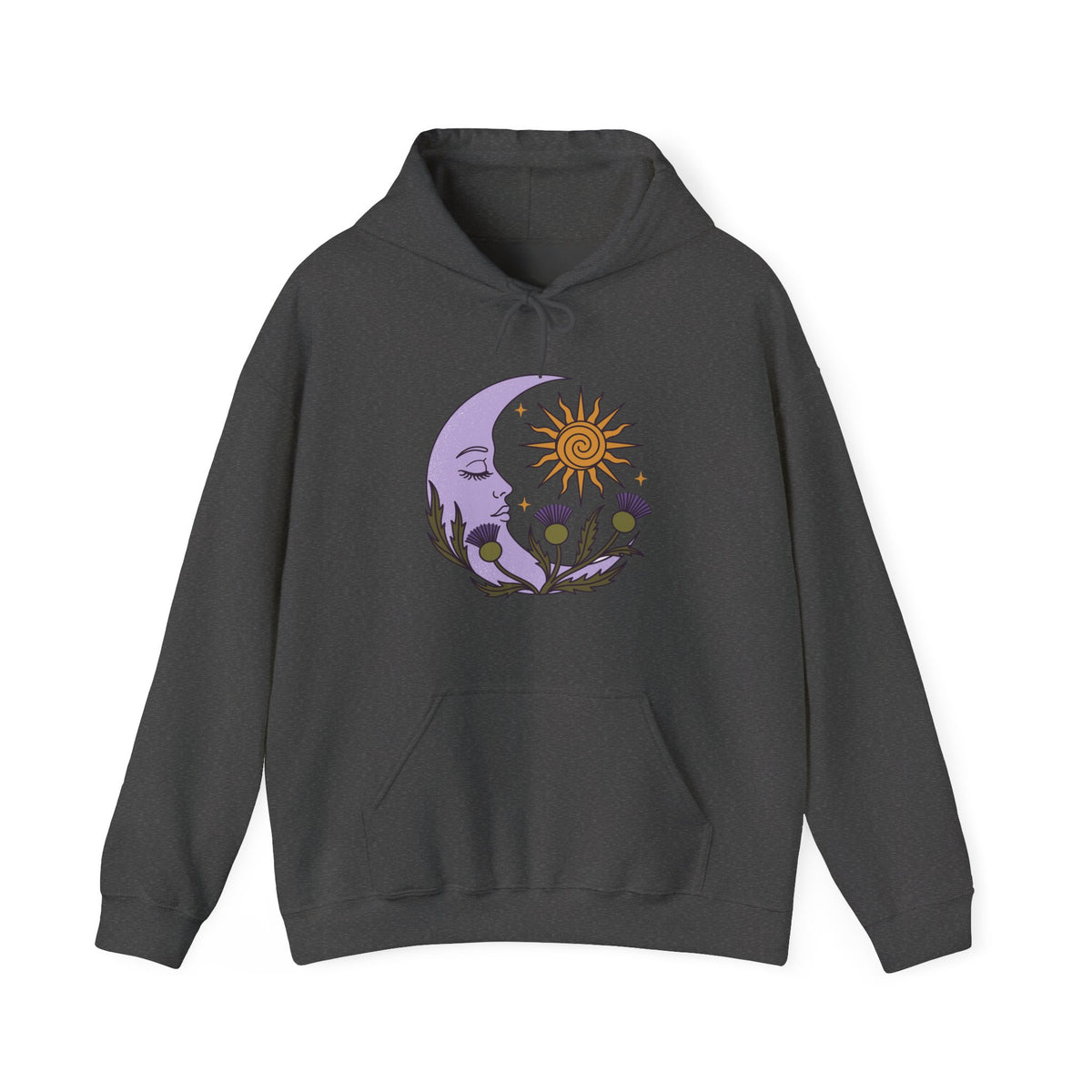 Thistle Moon Celestial Sun and Stars Hoodie