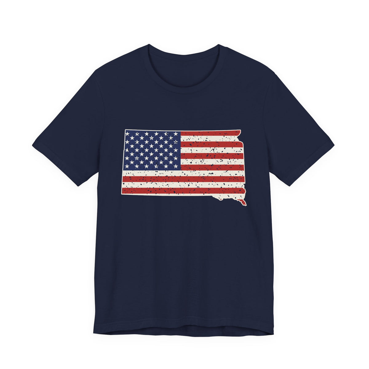 South Dakota American Flag Map T-Shirt