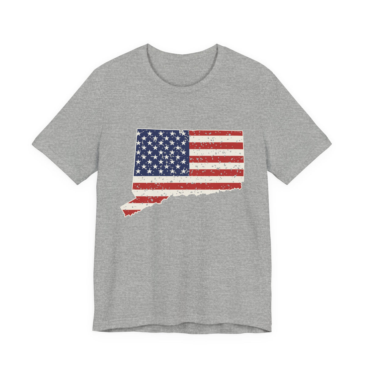Connecticut American Flag Map T-Shirt