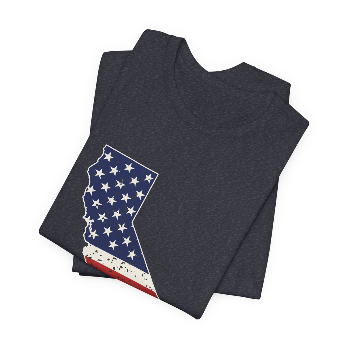California American Flag Map T-Shirt