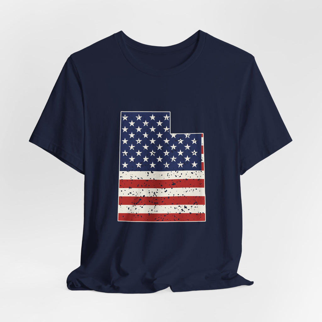 Utah American Flag Map T-Shirt