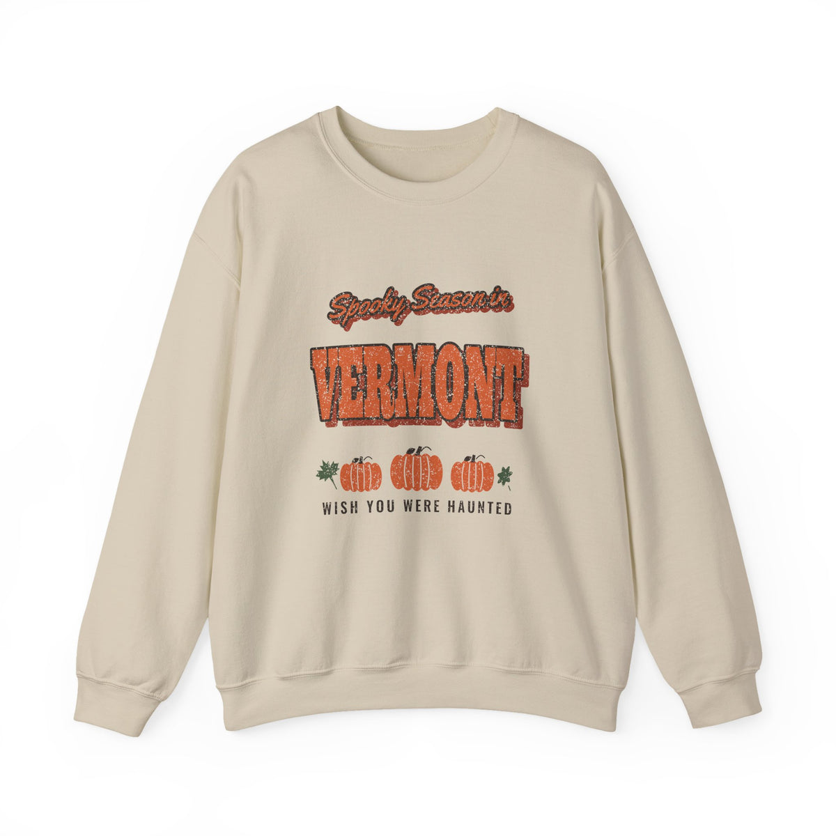 Spooky Season in Vermont Vintage Postcard Crewneck Sweatshirt