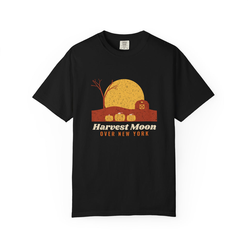 Harvest Moon Over New York Barn T-Shirt