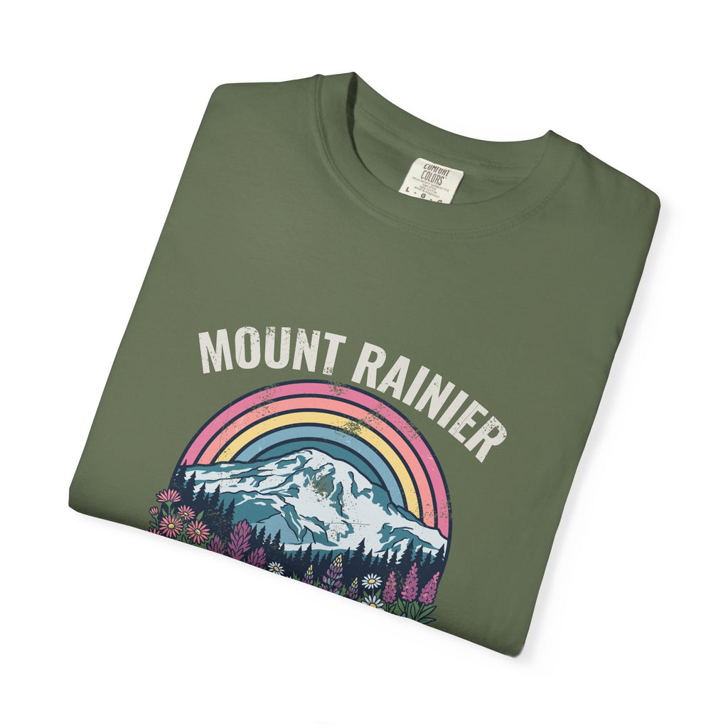 Mount Rainier National Park Wildflower Sunset T-Shirt
