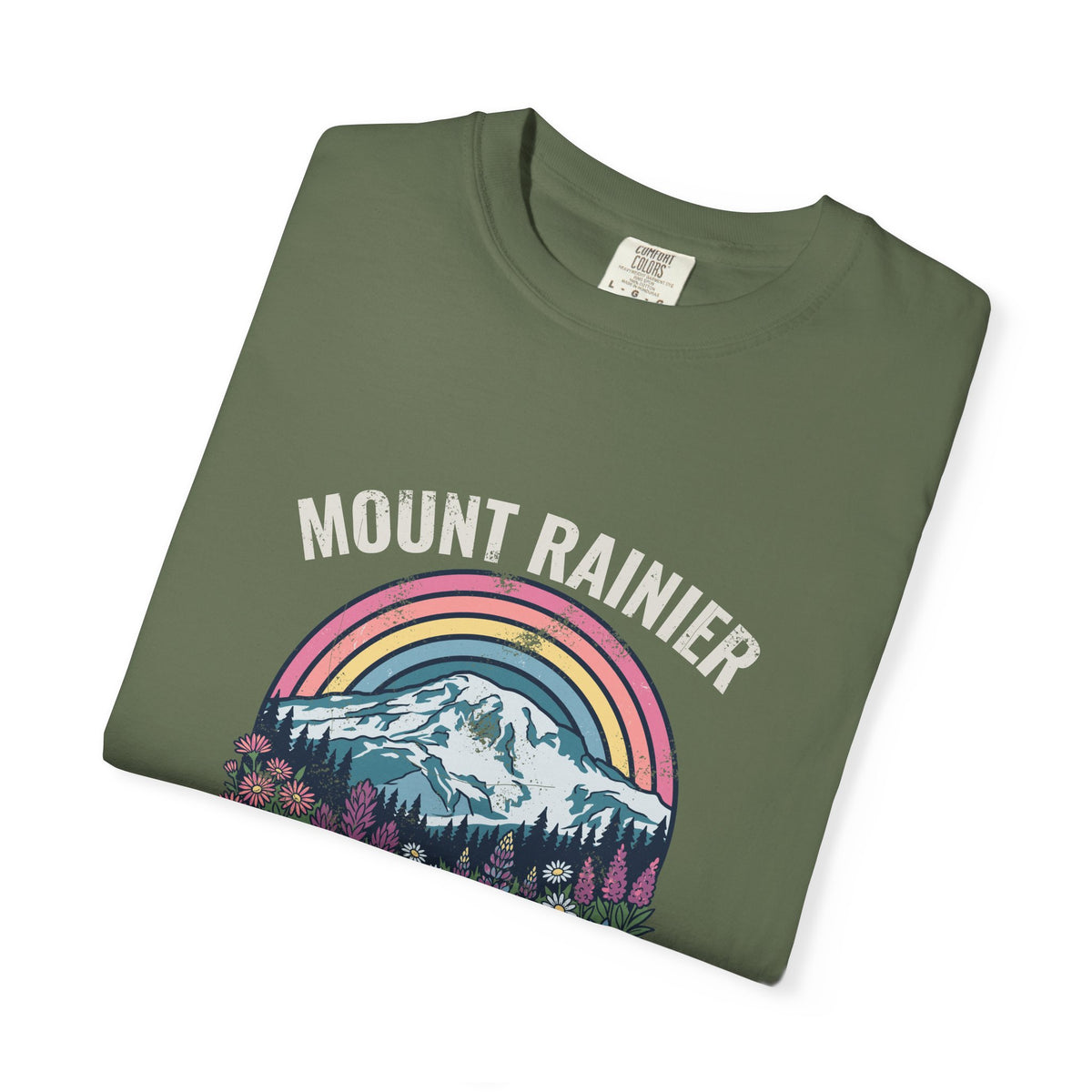 Mount Rainier National Park Wildflower Sunset T-Shirt