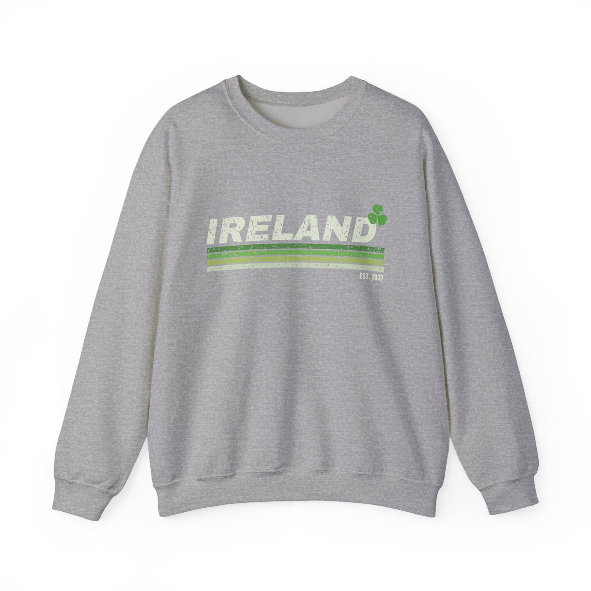 Ireland Est 1937 Retro Stripes Crewneck Sweatshirt