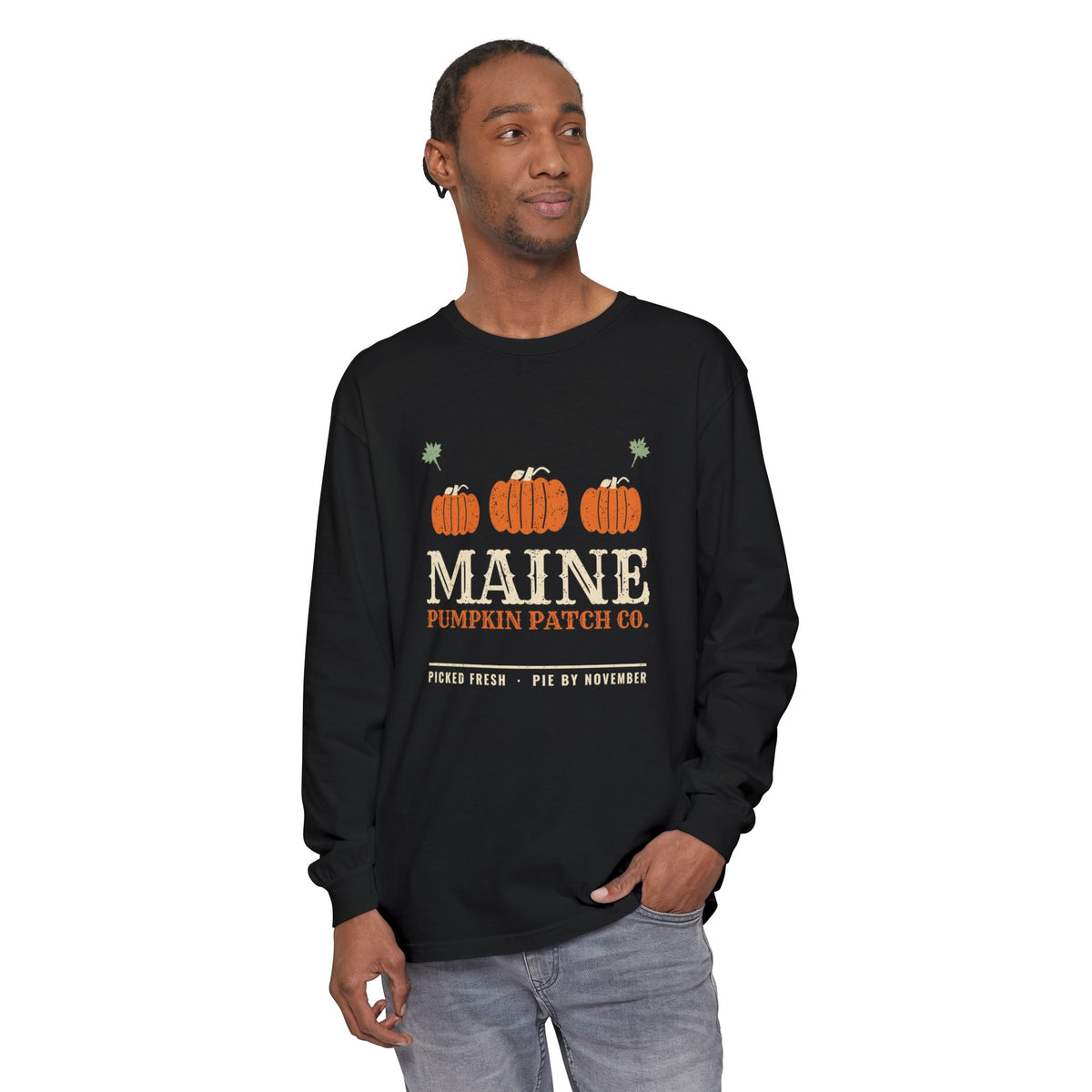 Maine Pumpkin Patch Co. Retro Long Sleeve Tee