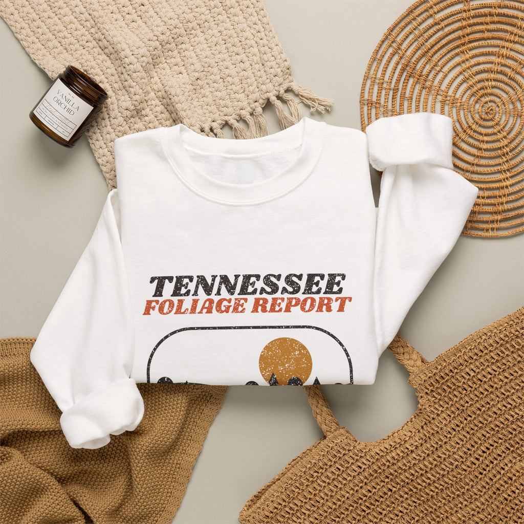 Tennessee Foliage Report Retro Landscape Crewneck Sweatshirt