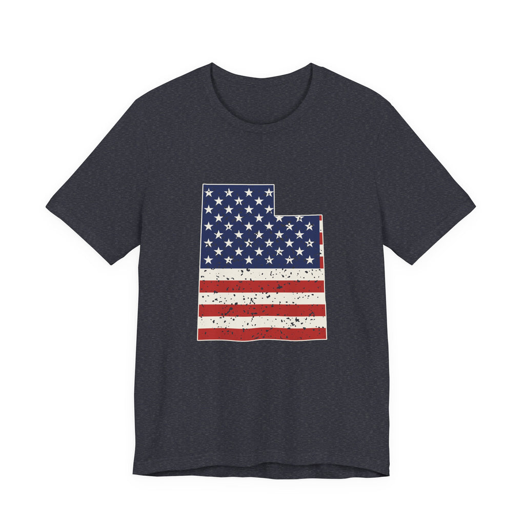Utah American Flag Map T-Shirt