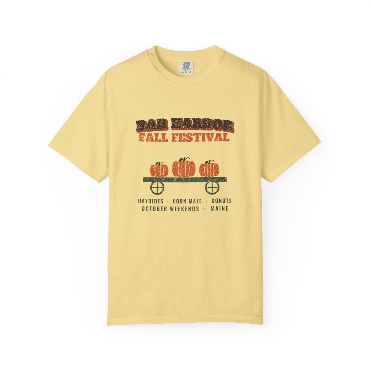 Bar Harbor Maine Fall Festival Hay Wagon T-Shirt