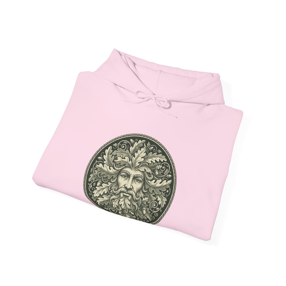 Green Man Oak Leaf and Acorn Medallion Hoodie