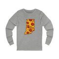 Indiana Pizza Map Long Sleeve Tee