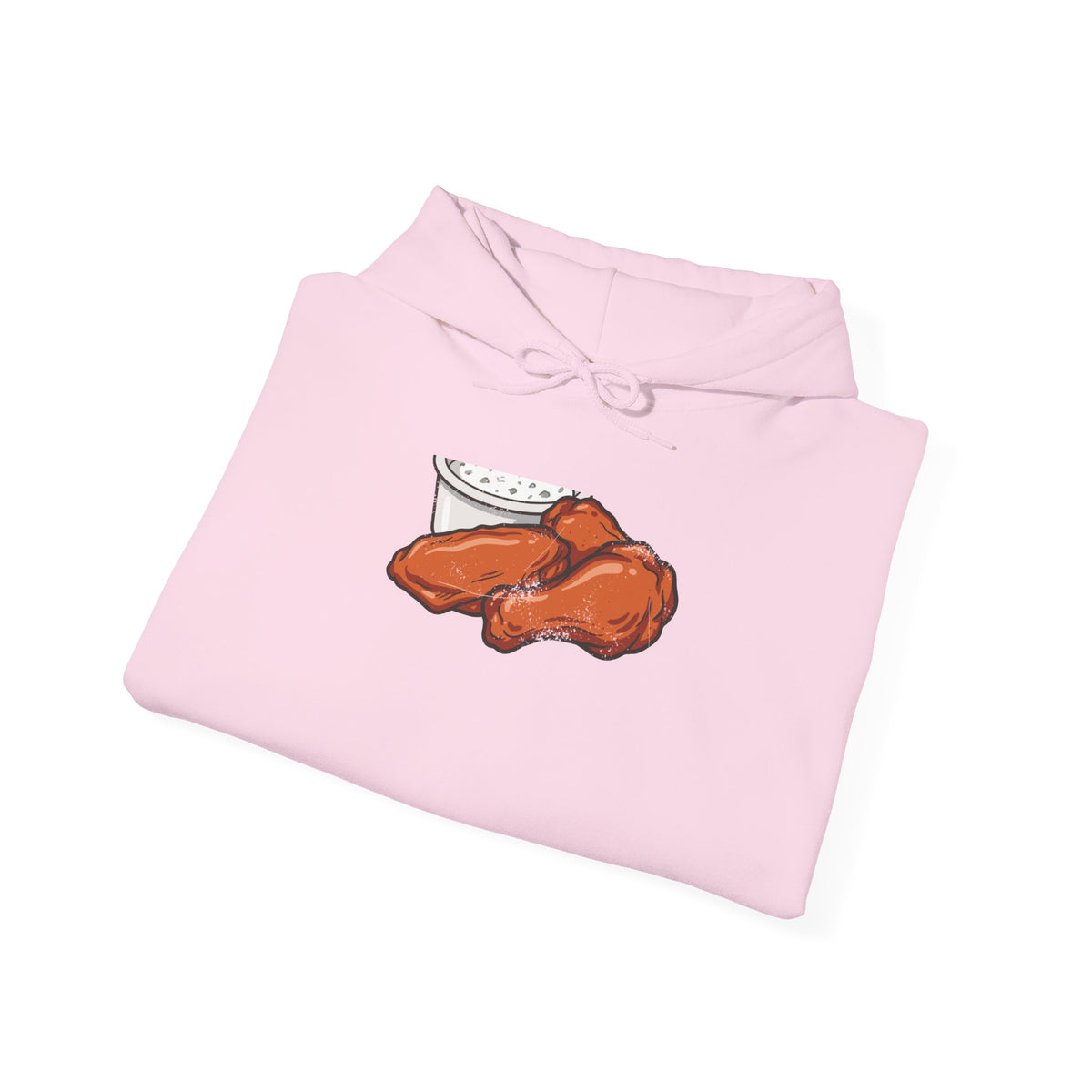 Buffalo Wings Blue Cheese Retro Food Illustration Hoodie
