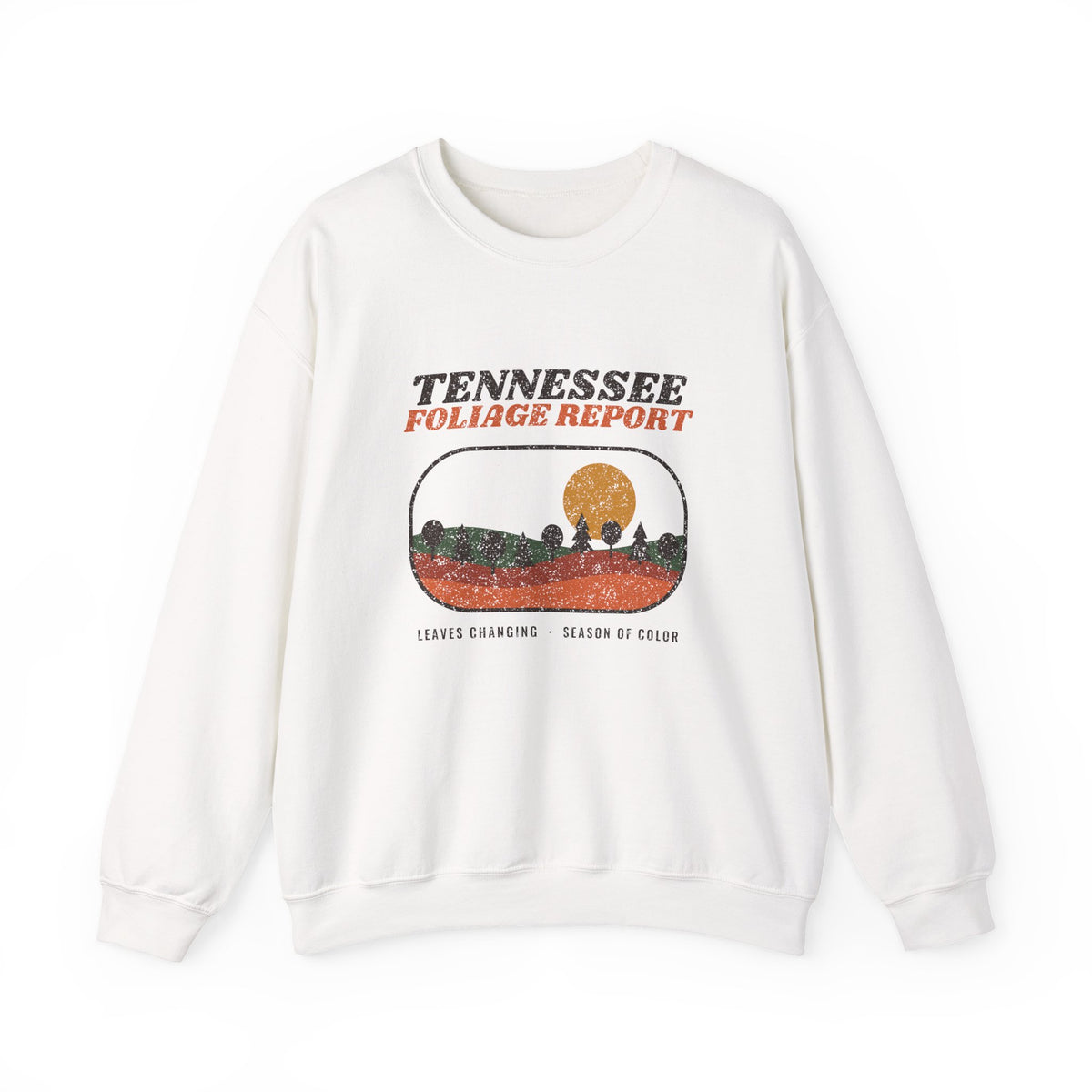 Tennessee Foliage Report Retro Landscape Crewneck Sweatshirt