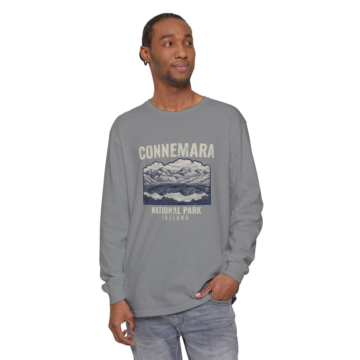 Connemara National Park Ireland Mountain Lake Long Sleeve Tee
