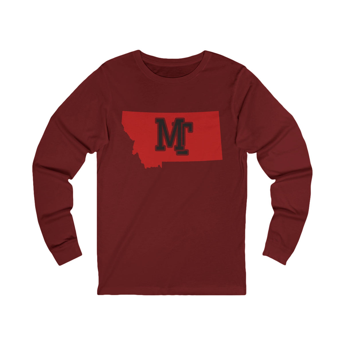 Montana Varsity Monogram Map Long Sleeve Tee