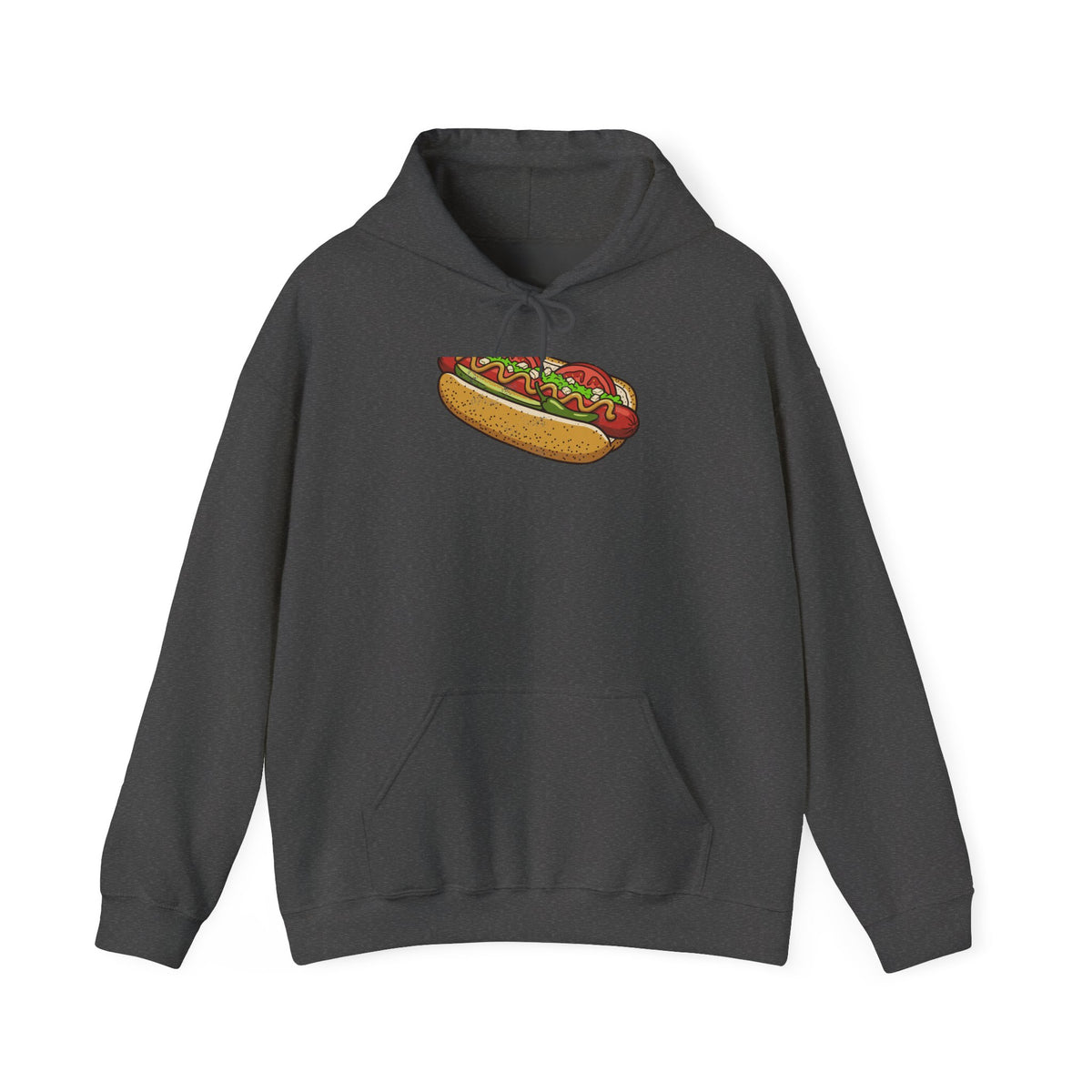Chicago Style Hot Dog Retro Food Illustration Hoodie