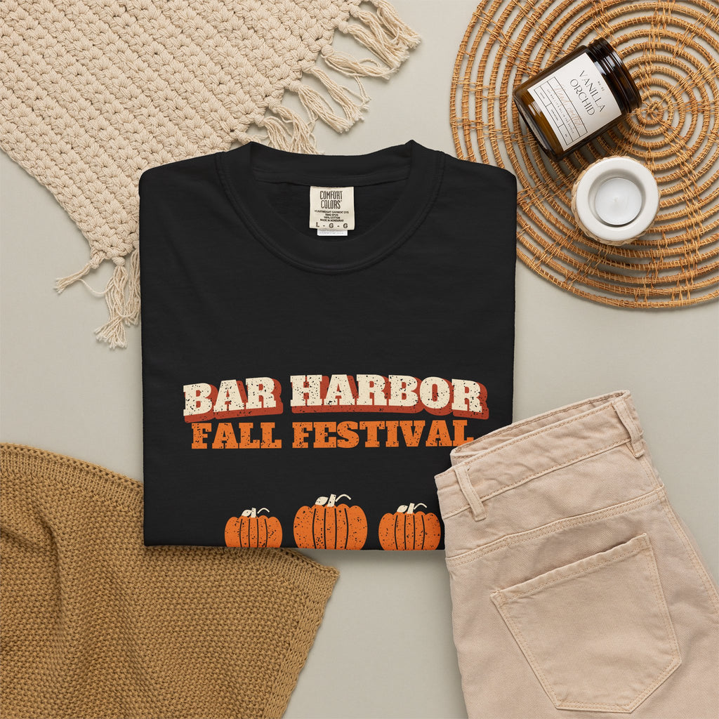 Bar Harbor Maine Fall Festival Hay Wagon T-Shirt