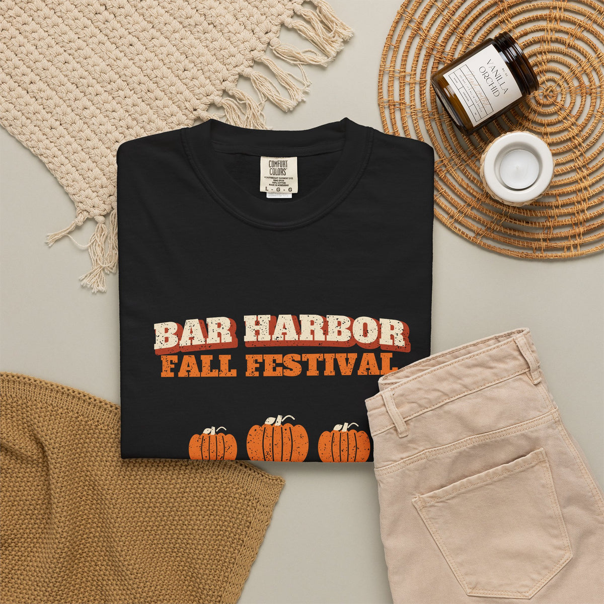 Bar Harbor Maine Fall Festival Hay Wagon T-Shirt