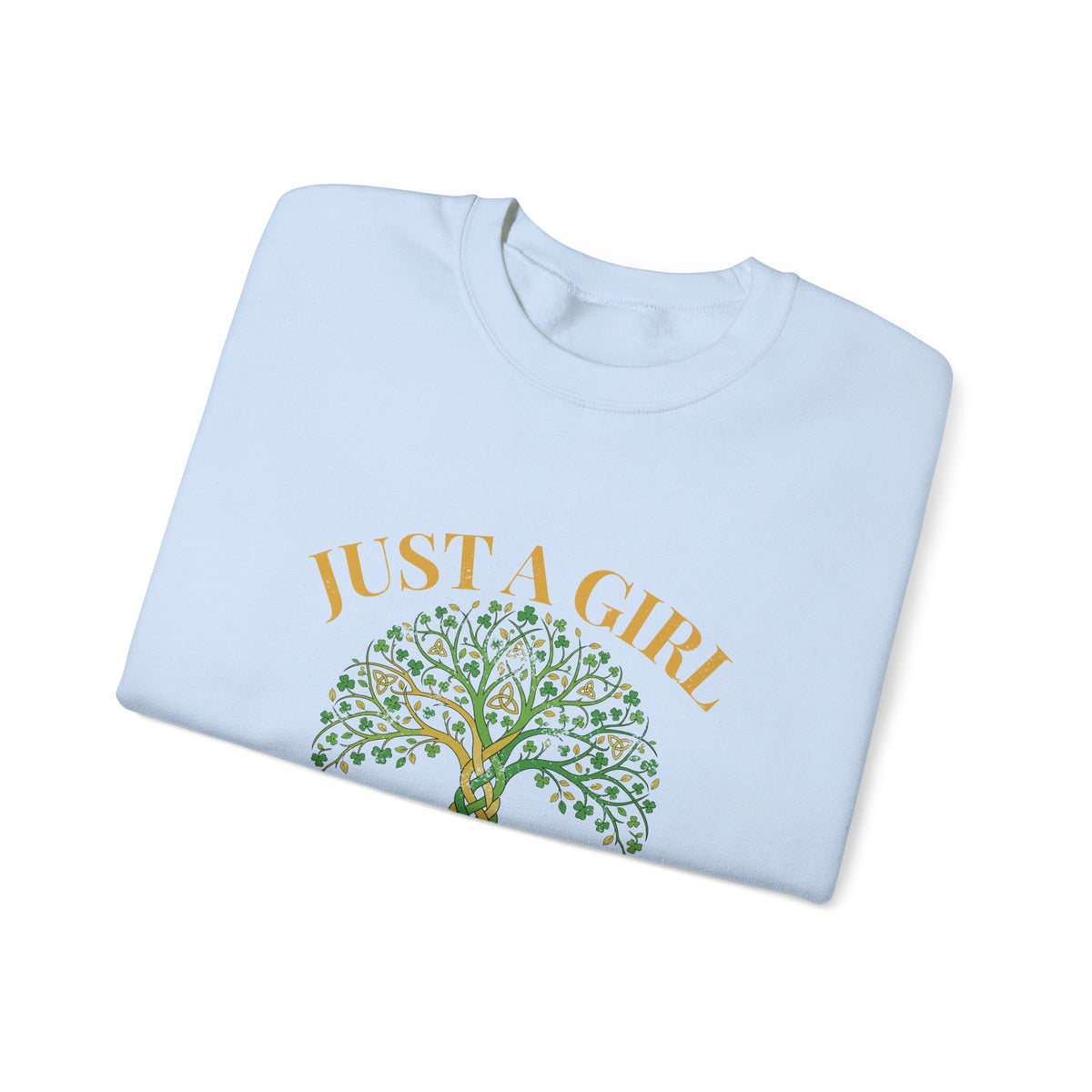 Just a Girl With Irish Roots Tree of Life Crewneck Sweatshirt