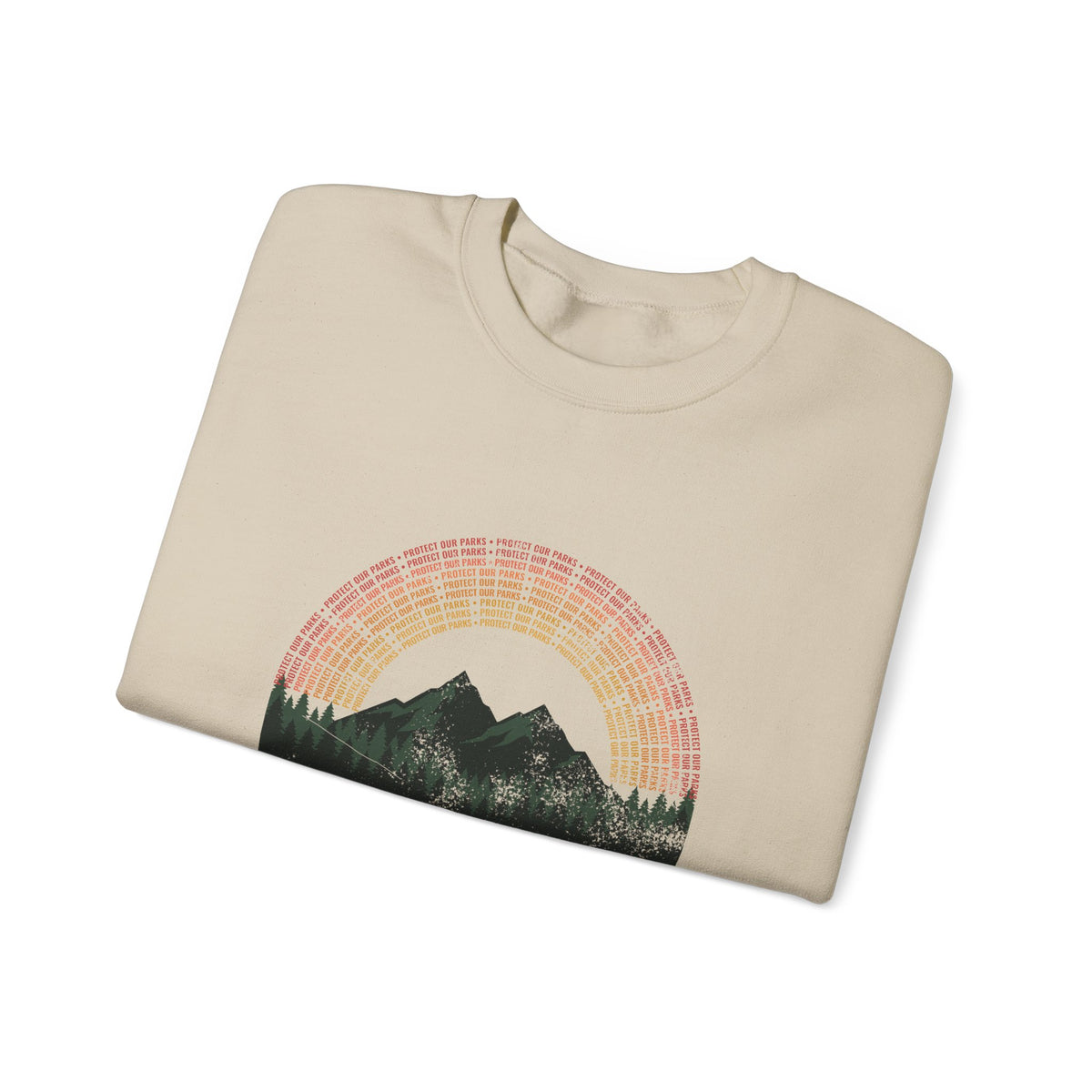 Protect Our Parks Retro Sunset Mountains Crewneck Sweatshirt