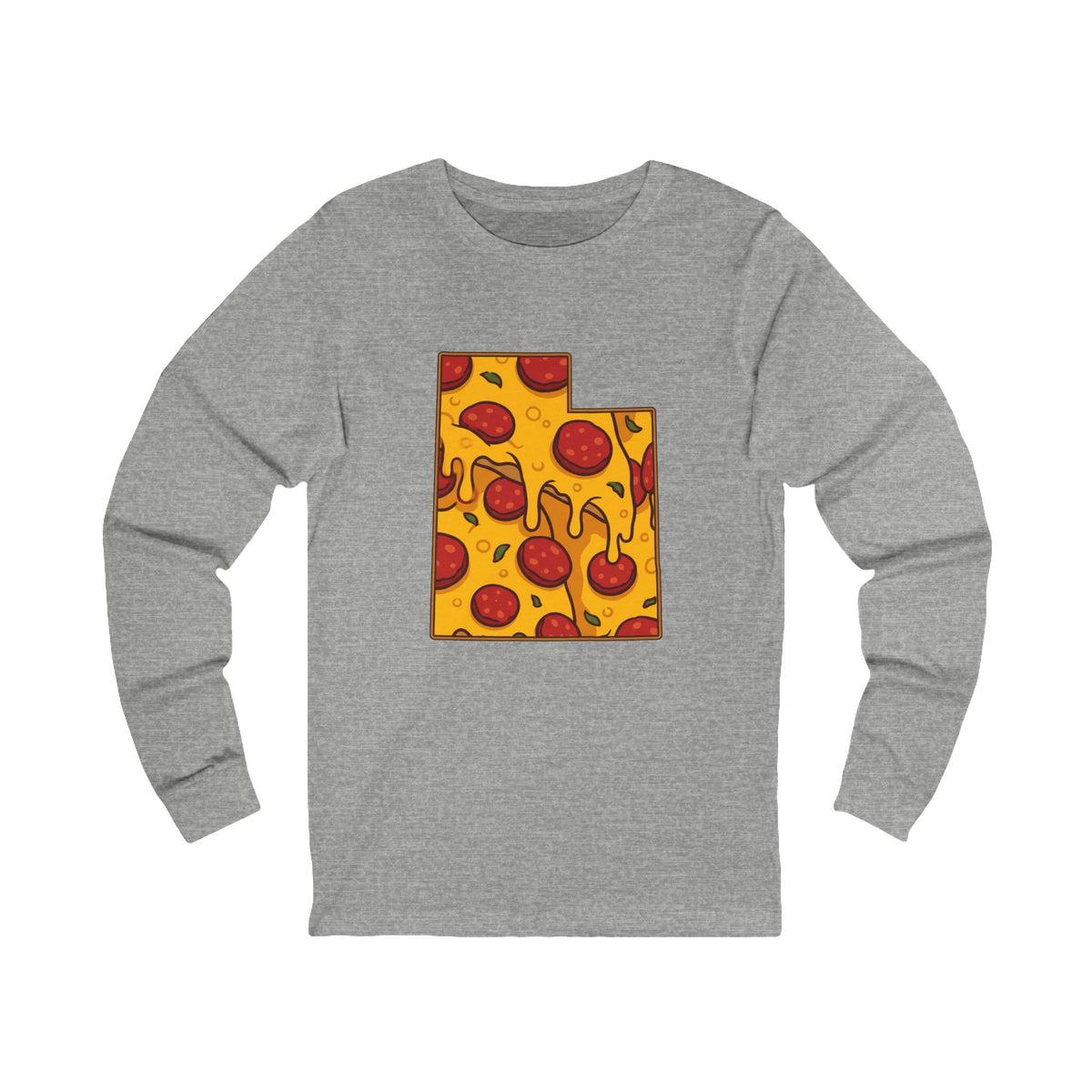 Utah Pizza Map Long Sleeve Tee