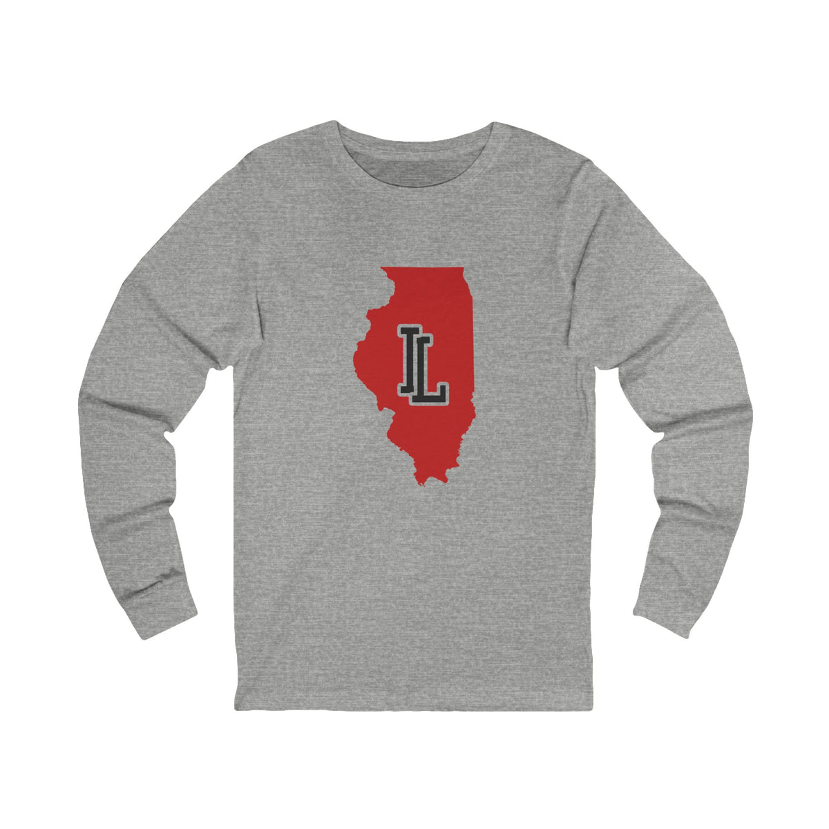 Illinois Varsity Monogram Map Long Sleeve Tee