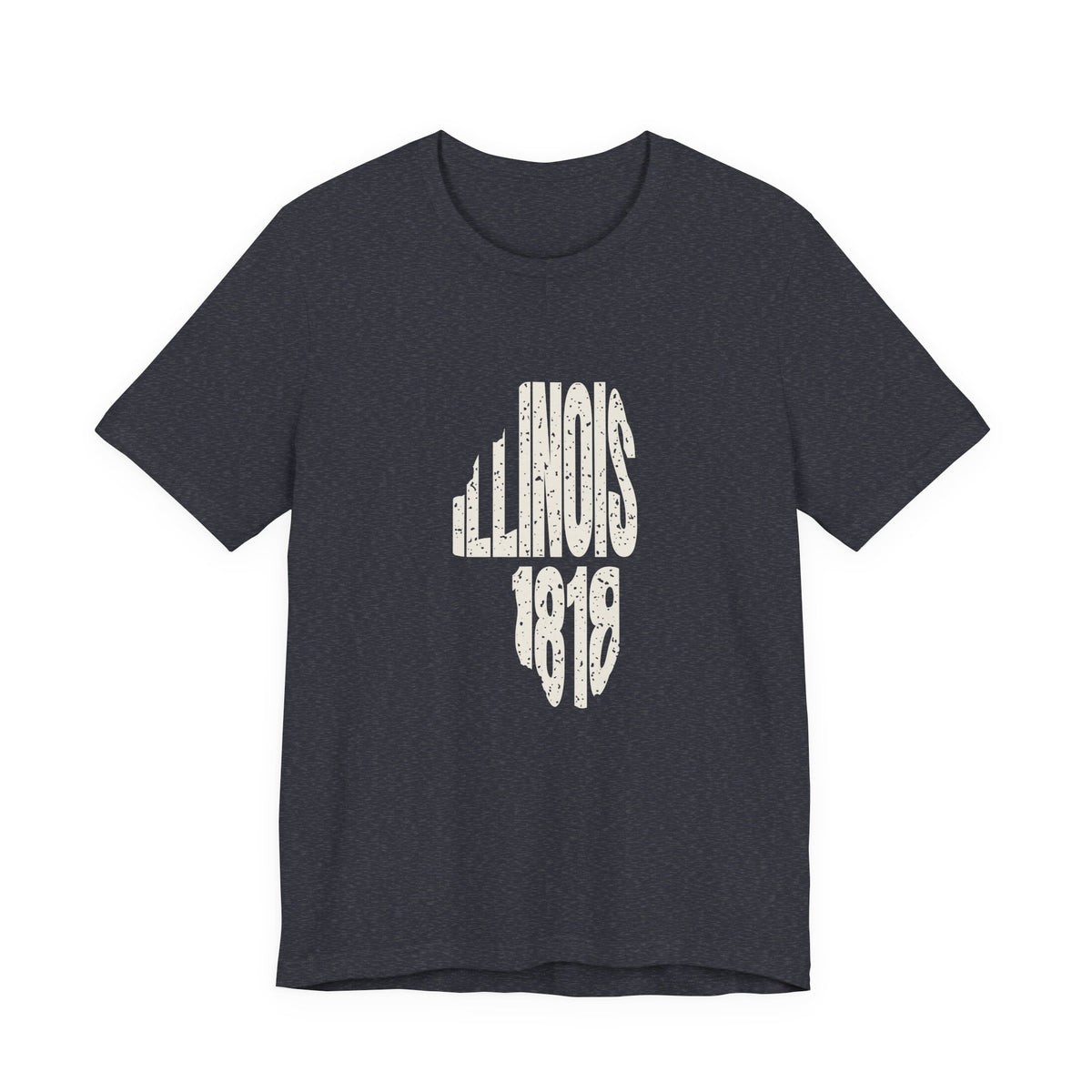 Illinois Vintage Letters Map T-Shirt