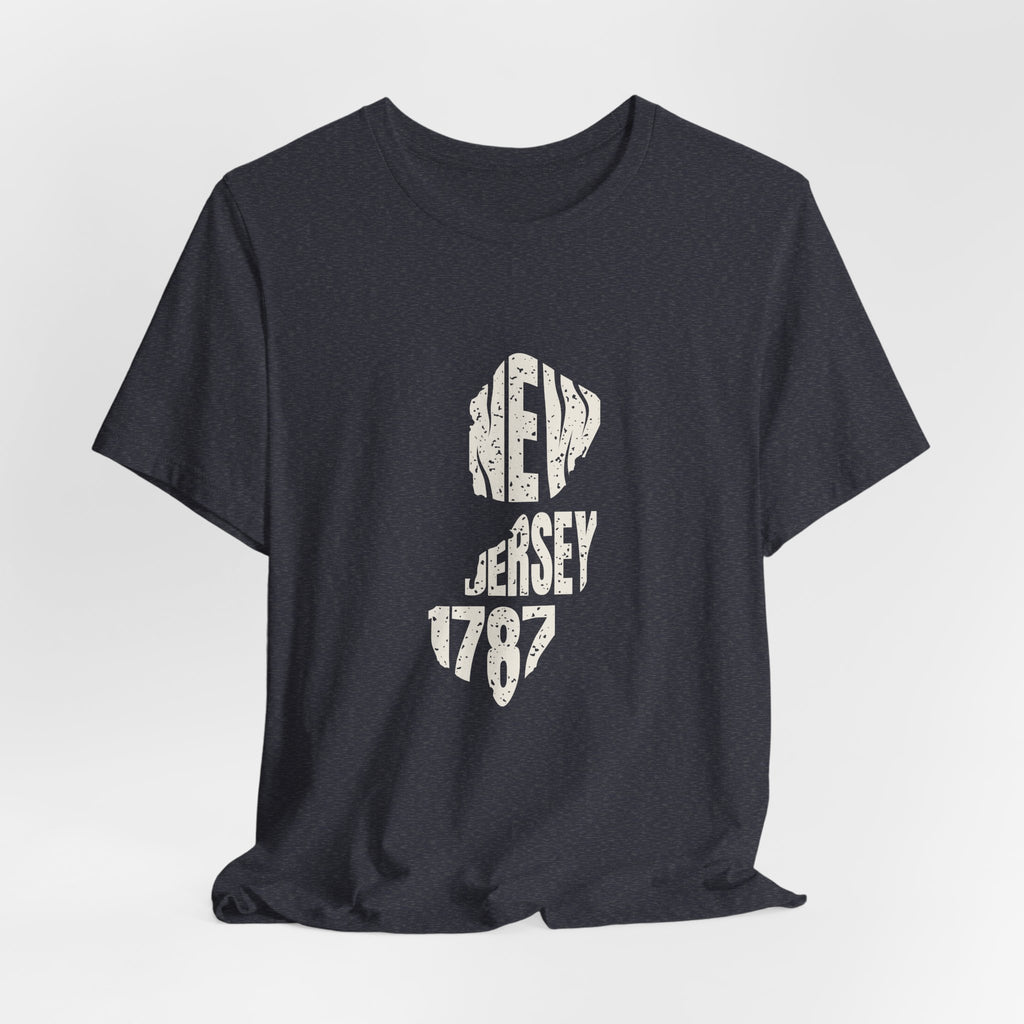 New Jersey Vintage Letters Map T-Shirt