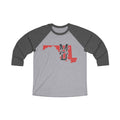 Maryland Varsity Monogram Map Raglan 3/4 Sleeve Tee