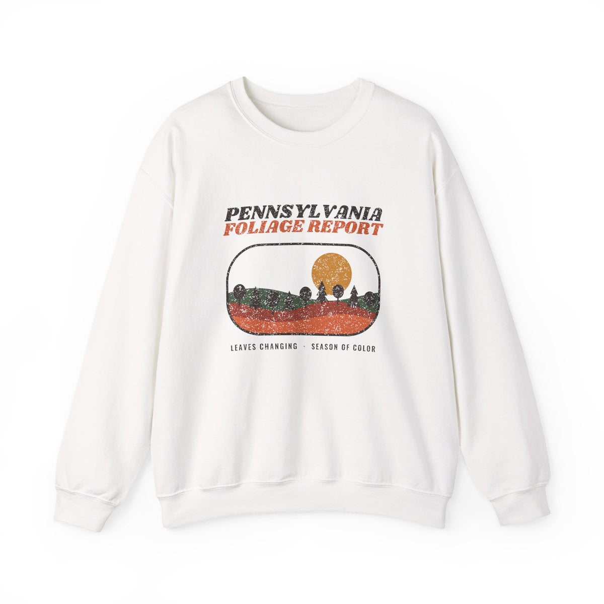 Pennsylvania Foliage Report Retro Landscape Crewneck Sweatshirt