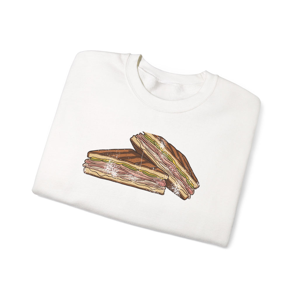 Tampa Cuban Sandwich Retro Food Illustration Crewneck Sweatshirt
