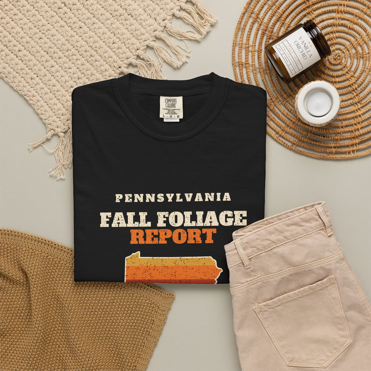 Pennsylvania Fall Foliage Report Map T-Shirt