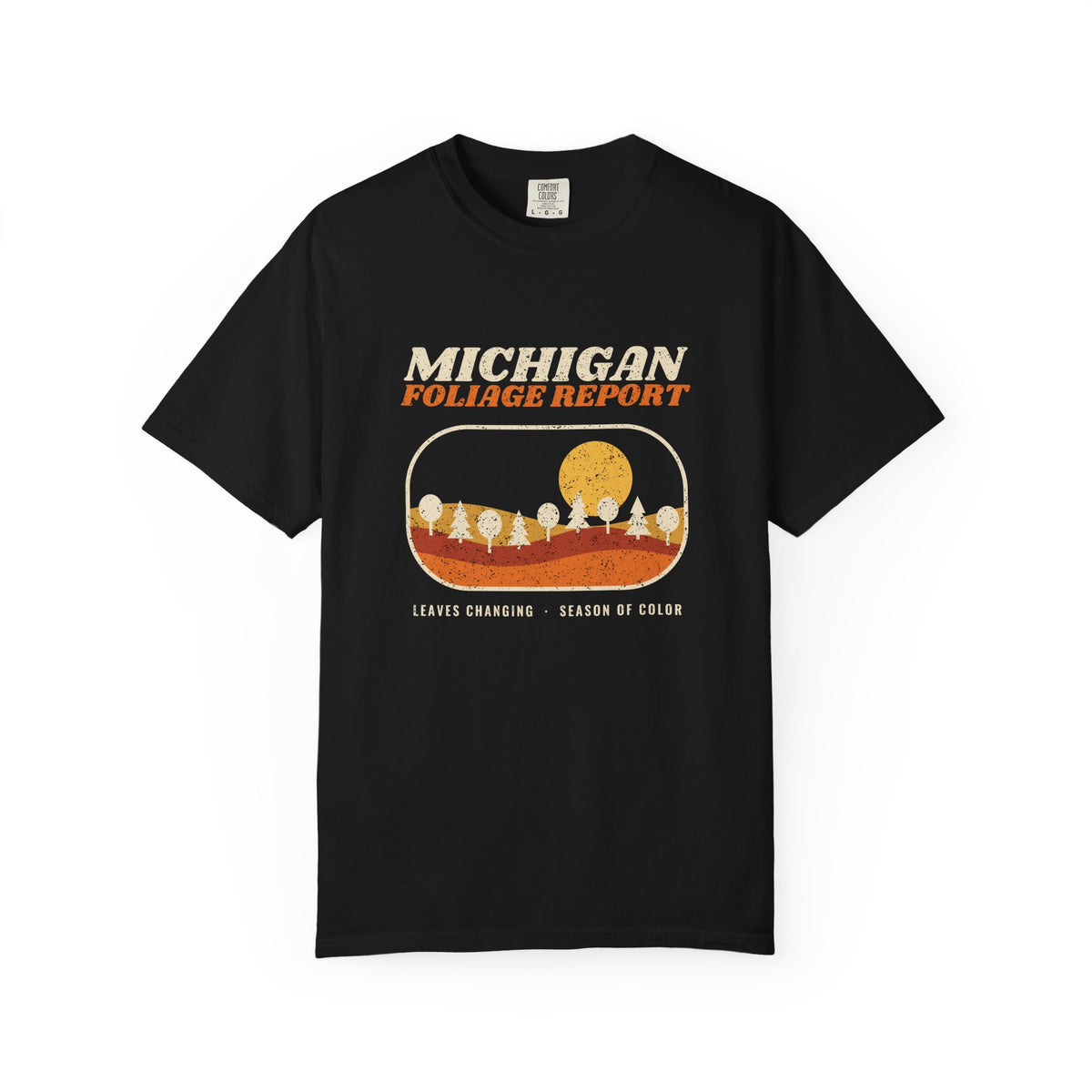 Michigan Foliage Report Retro Landscape T-Shirt