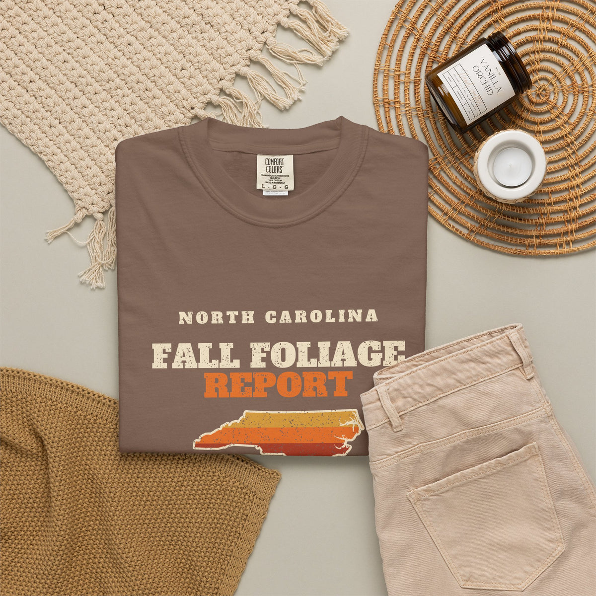 North Carolina Fall Foliage Report Map T-Shirt